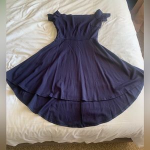 Womens Off The Shoulder Short Sleeve High Low